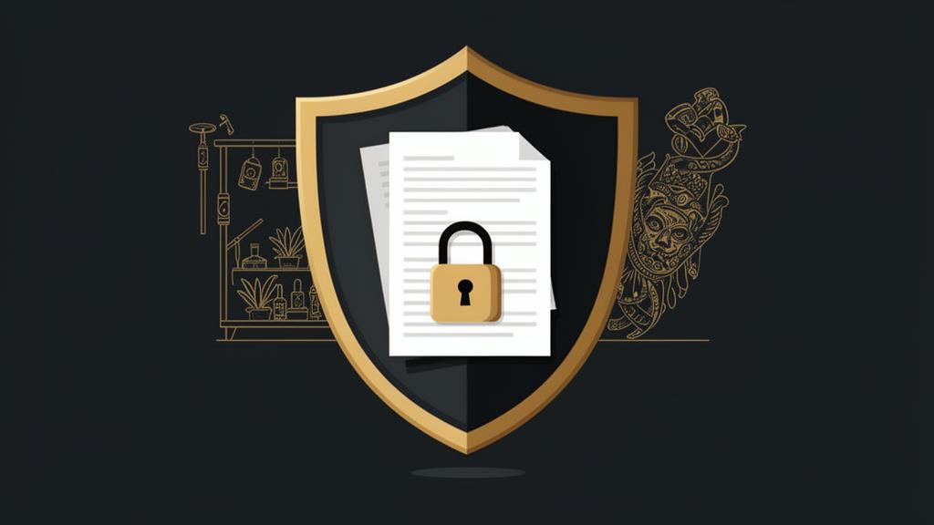Bouclier de protection des données dans un studio de tatouage